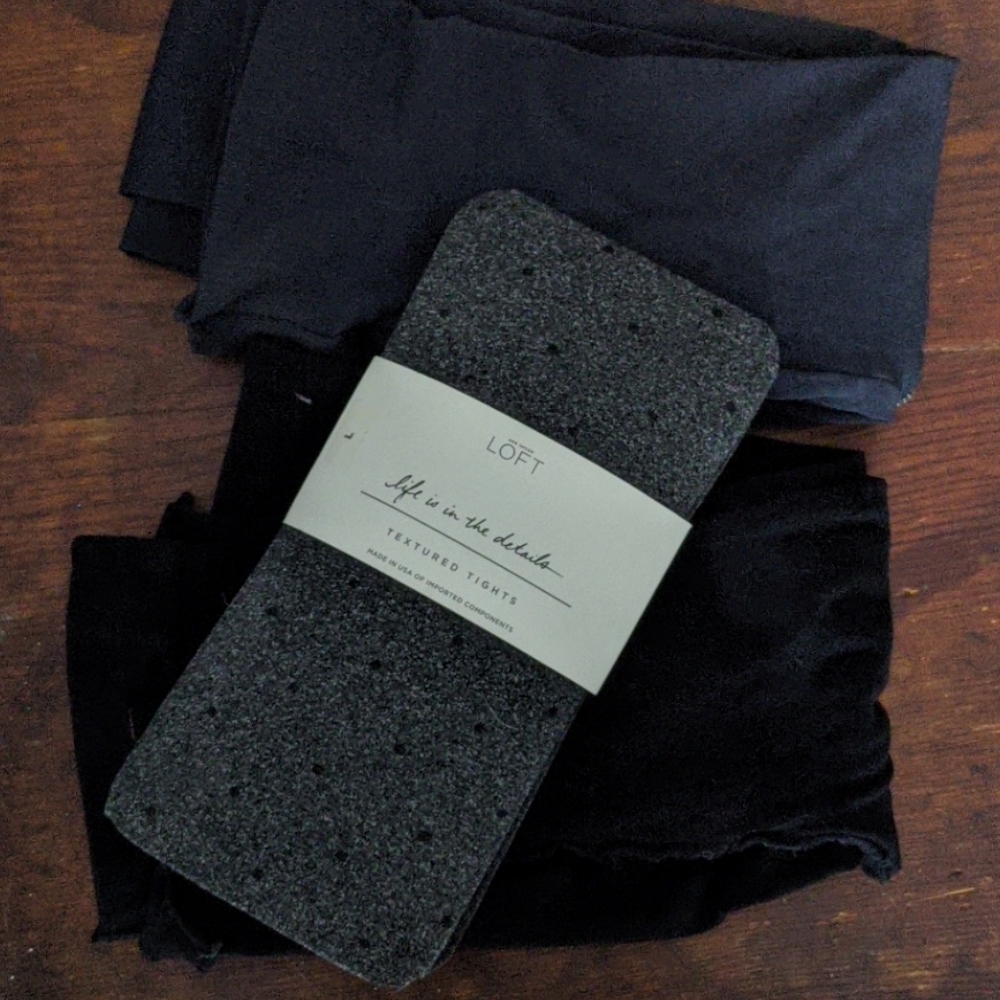 3 pair of ladies tights Kate Spade and Loft